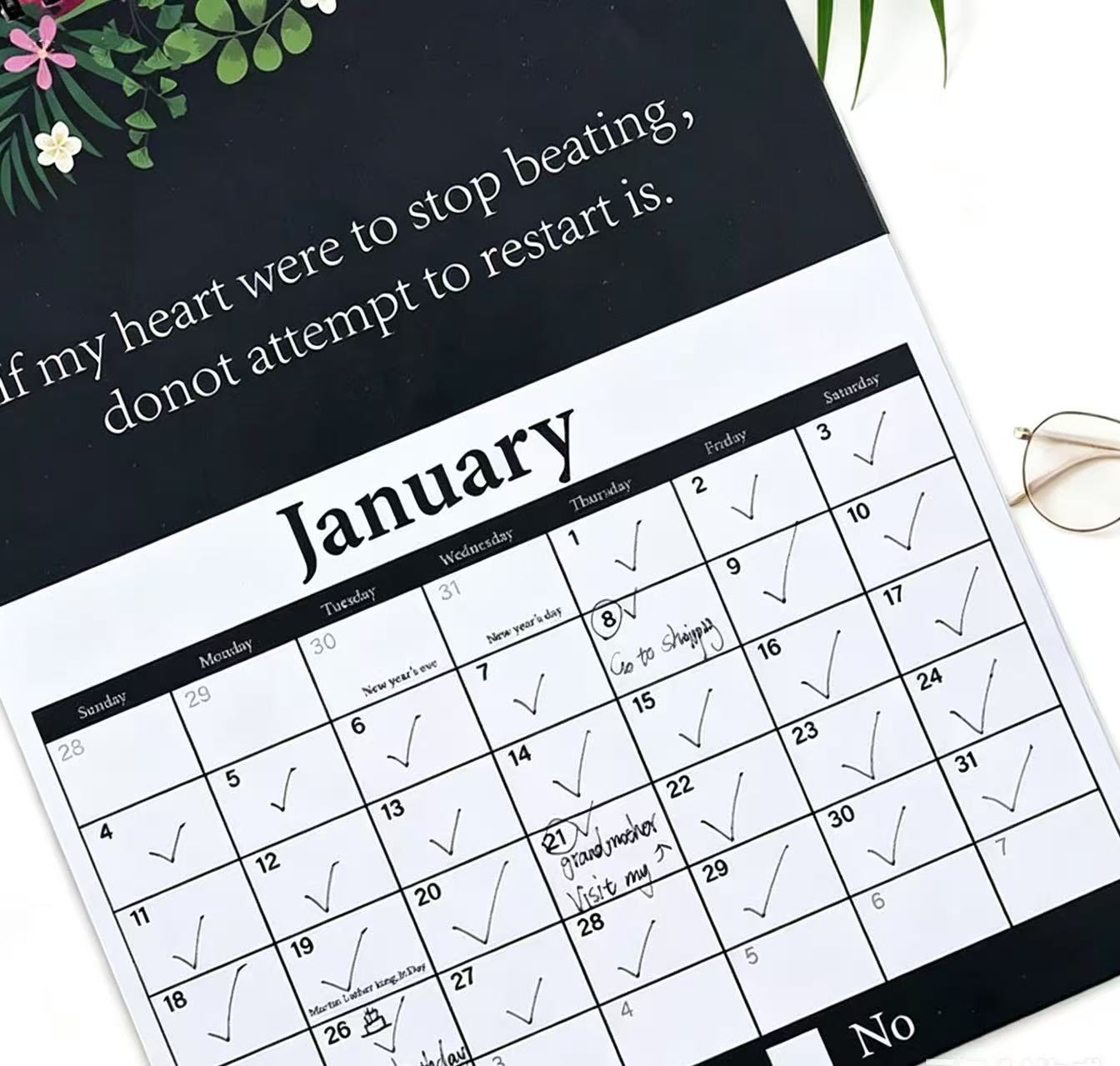 Custom Printed Luxury Hanging Calendar for Business & Gifts