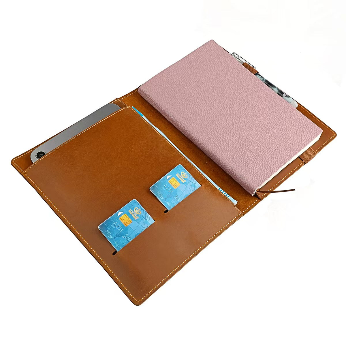 Vintage Crazy Horse Leather Notebook Cover & Multi-Functional Protective Case – Premium Handmade Organizer